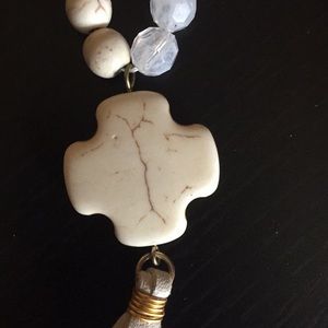 Beaded cross necklace